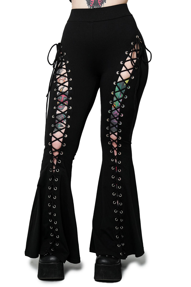 Alice Lace Up Flare Pants
