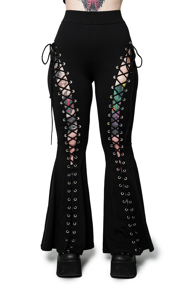 Alice Lace Up Flare Pants