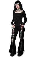 Alice Lace Up Flare Pants