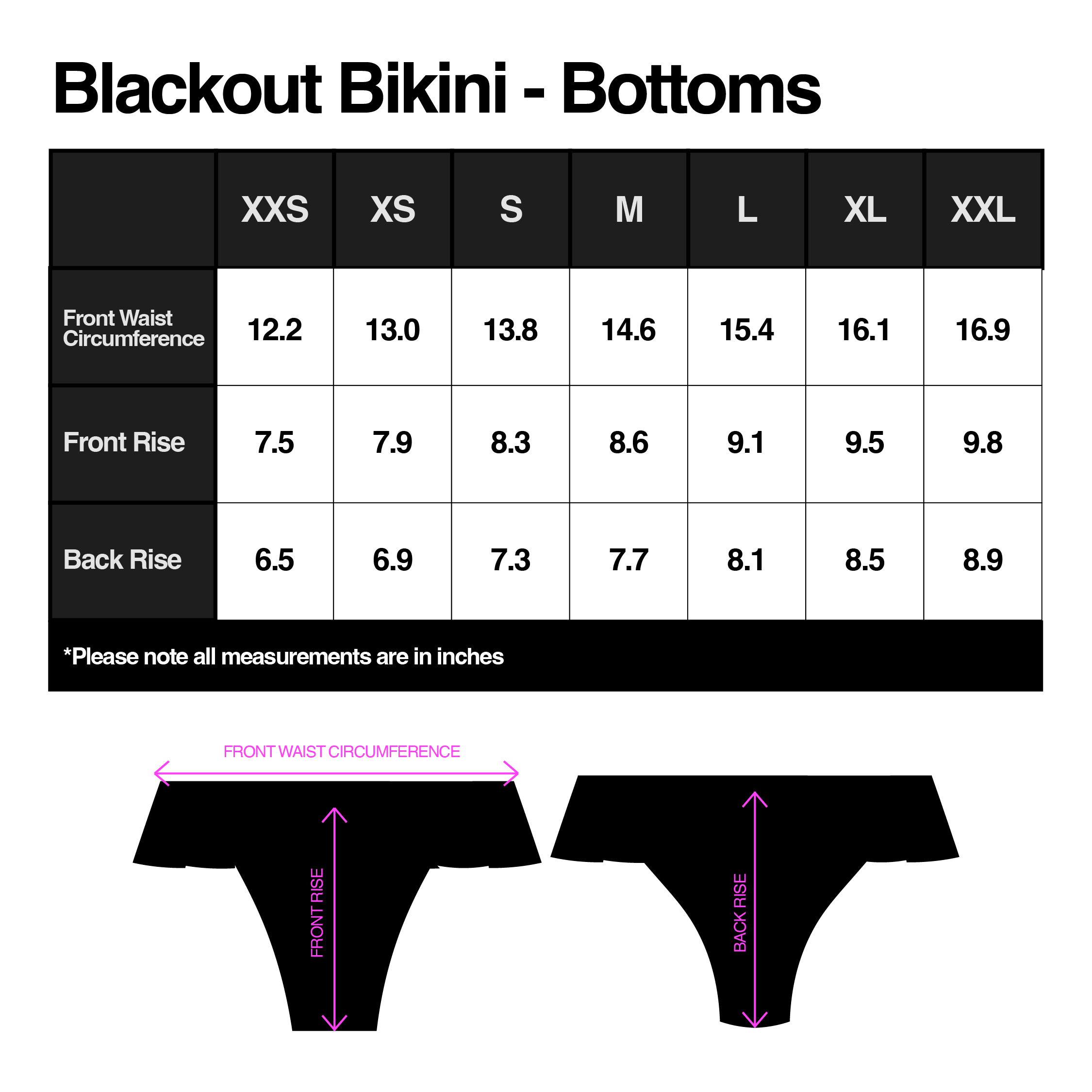 Blackout Bikini - Bottoms