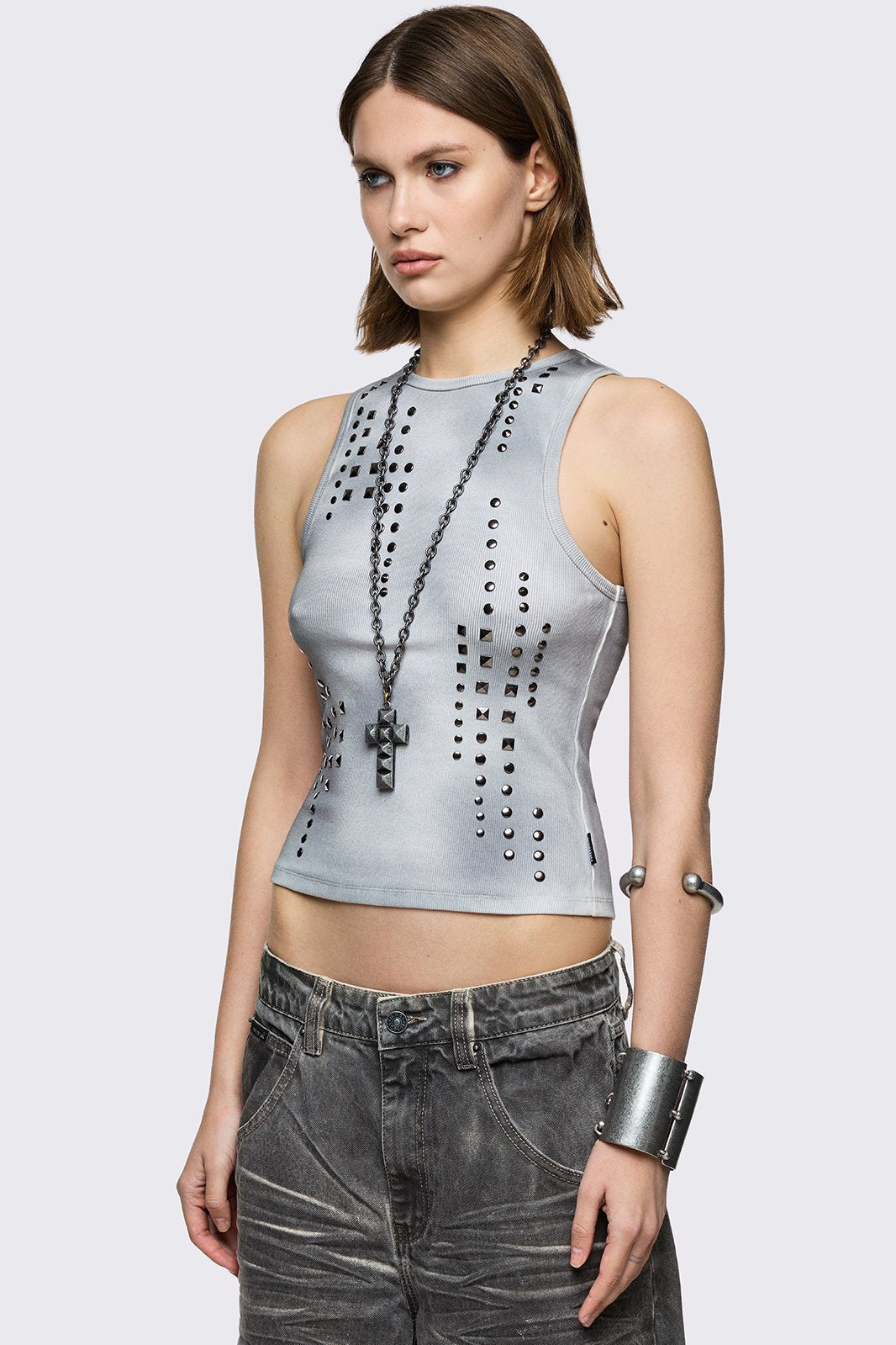 Zinc Washed Vest Top